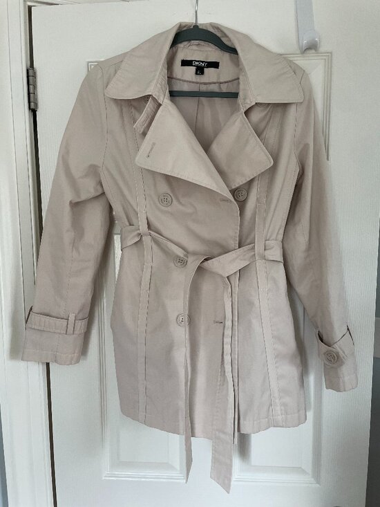 Dkny Jackets & Blazers - DKNY classic cotton trench coat, light tan, petite L